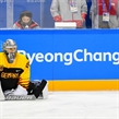 GANGNEUNG, SOUTH KOREA - FEBRUARY 16: Germany's Dennis Endras #44 warms up before taking on Team Sweden during preliminary round action at the PyeongChang 2018 Olympic Winter Games. (Photo by Matt Zambonin/HHOF-IIHF Images)

